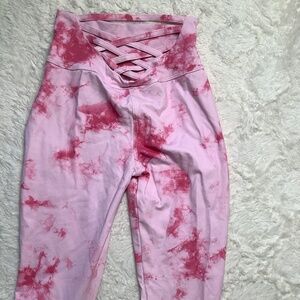 Bombshell sportswear, tie-dye lace back leggings